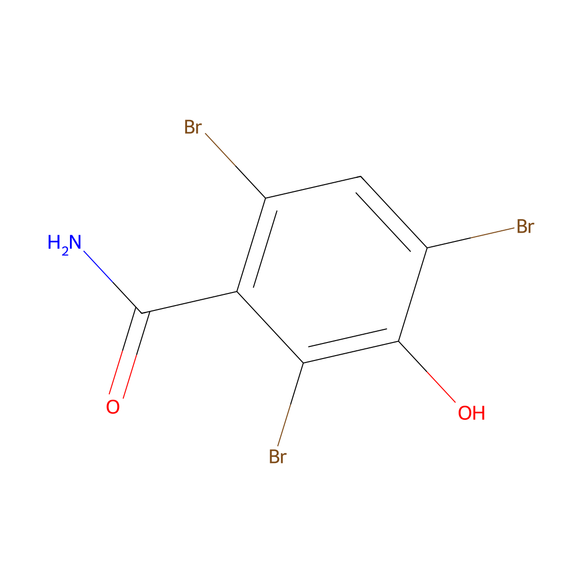2,4,6-Tribromo-3-hydroxybenzamide molecular structure, CAS 83871-82-3