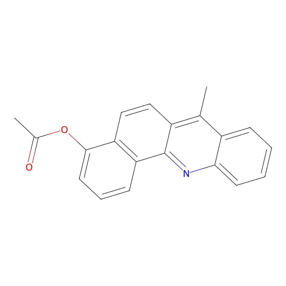 4-Acetoxy-7-methylbenz(c)acridine molecular structure, CAS 83876-62-4