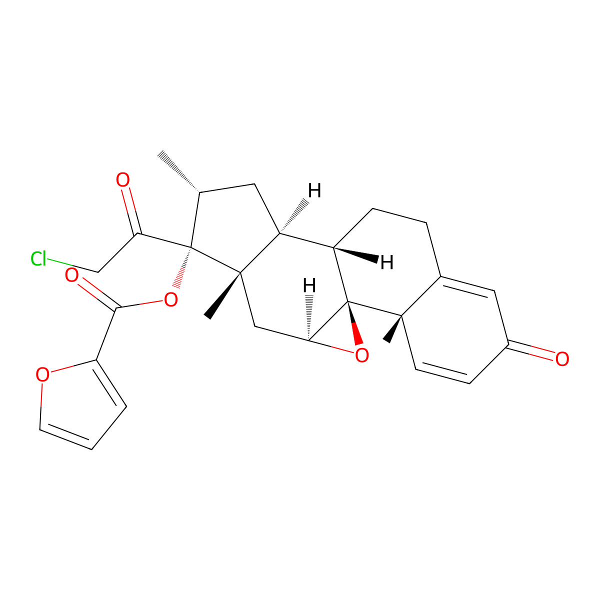 9,11-Epoxidemometasone furoate molecular structure, CAS 83881-09-8