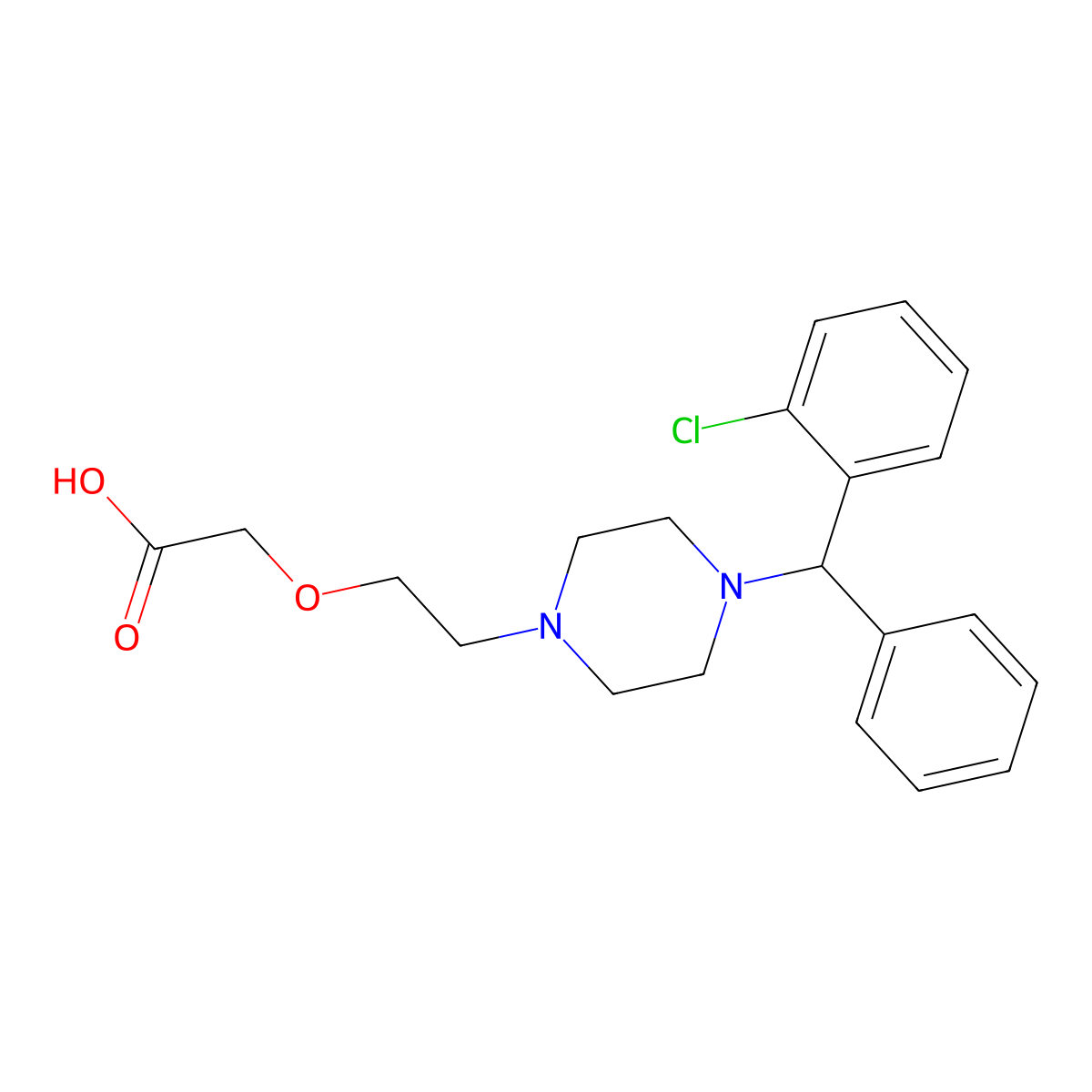 2-Chlorocetirizine molecular structure, CAS 83881-59-8
