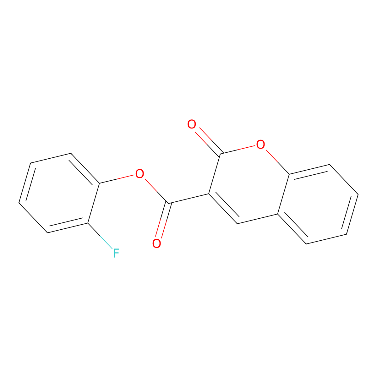 2-fluorophenyl 2-oxo-2H-chromene-3-carboxylate molecular structure, CAS 838812-19-4