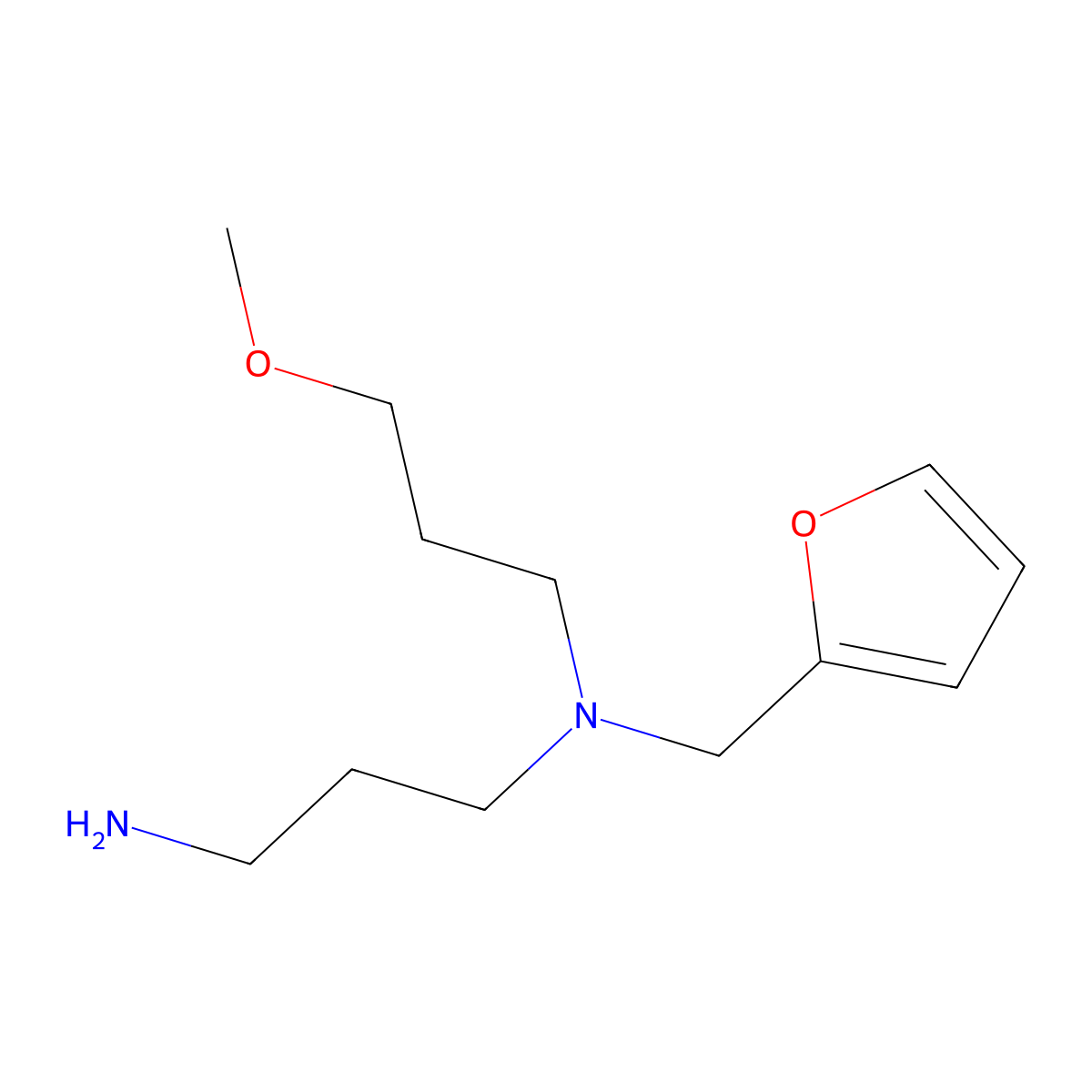 (3-Aminopropyl)(2-furylmethyl)(3-methoxypropyl)amine molecular structure, CAS 838812-25-2