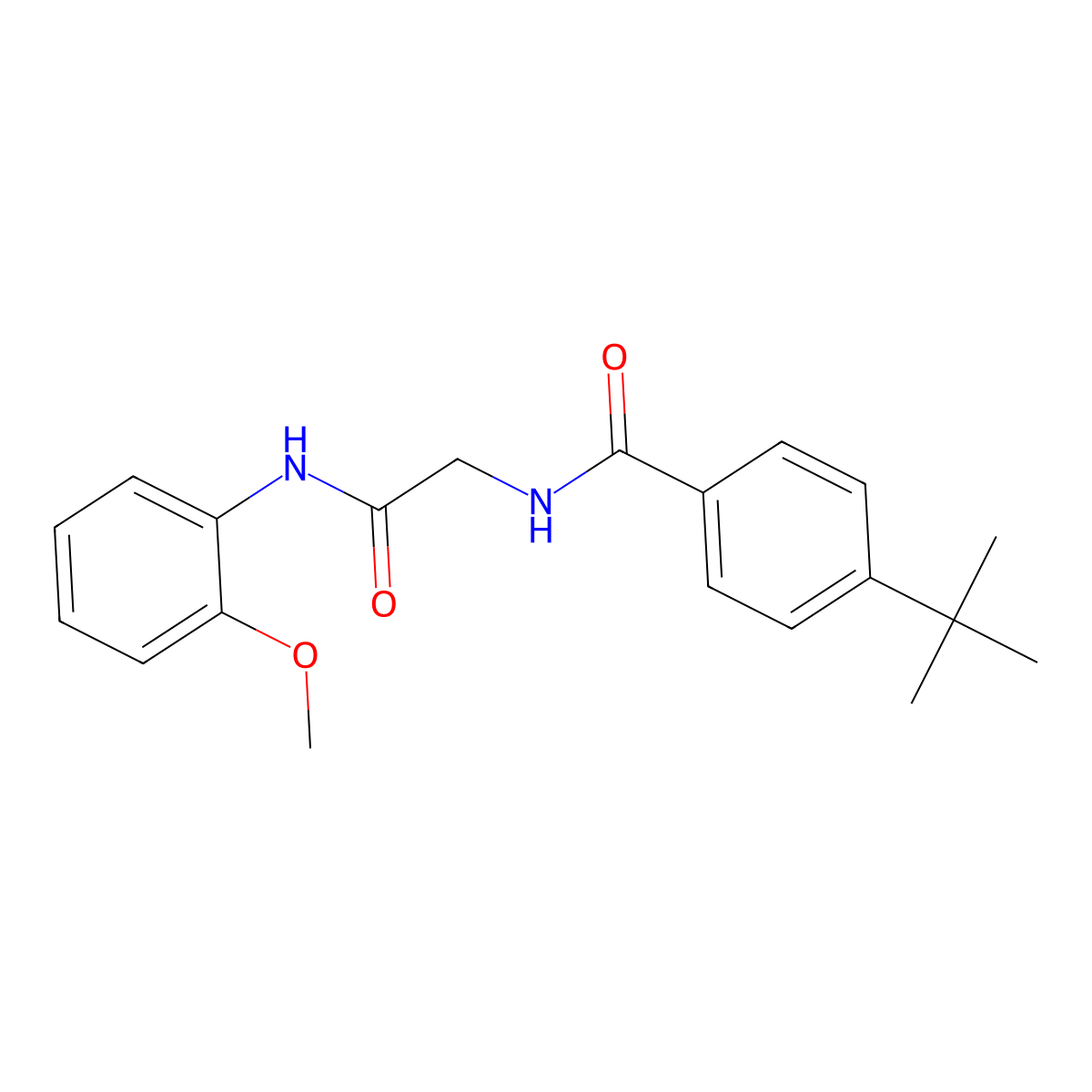 4-tert-butyl-N-[2-(2-methoxyanilino)-2-oxoethyl]benzamide molecular structure, CAS 838812-48-9