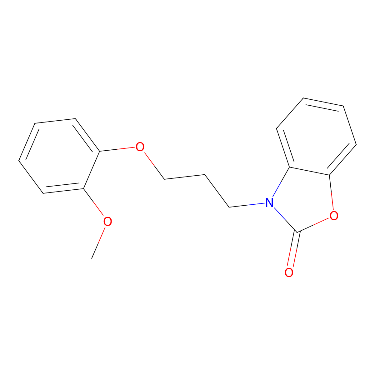 3-[3-(2-methoxyphenoxy)propyl]-1,3-benzoxazol-2(3H)-one molecular structure, CAS 838812-58-1