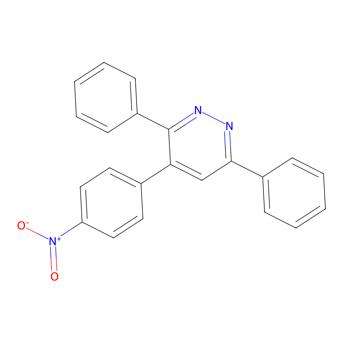 4-(4-Nitrophenyl)-3,6-diphenylpyridazine molecular structure, CAS 838813-13-1