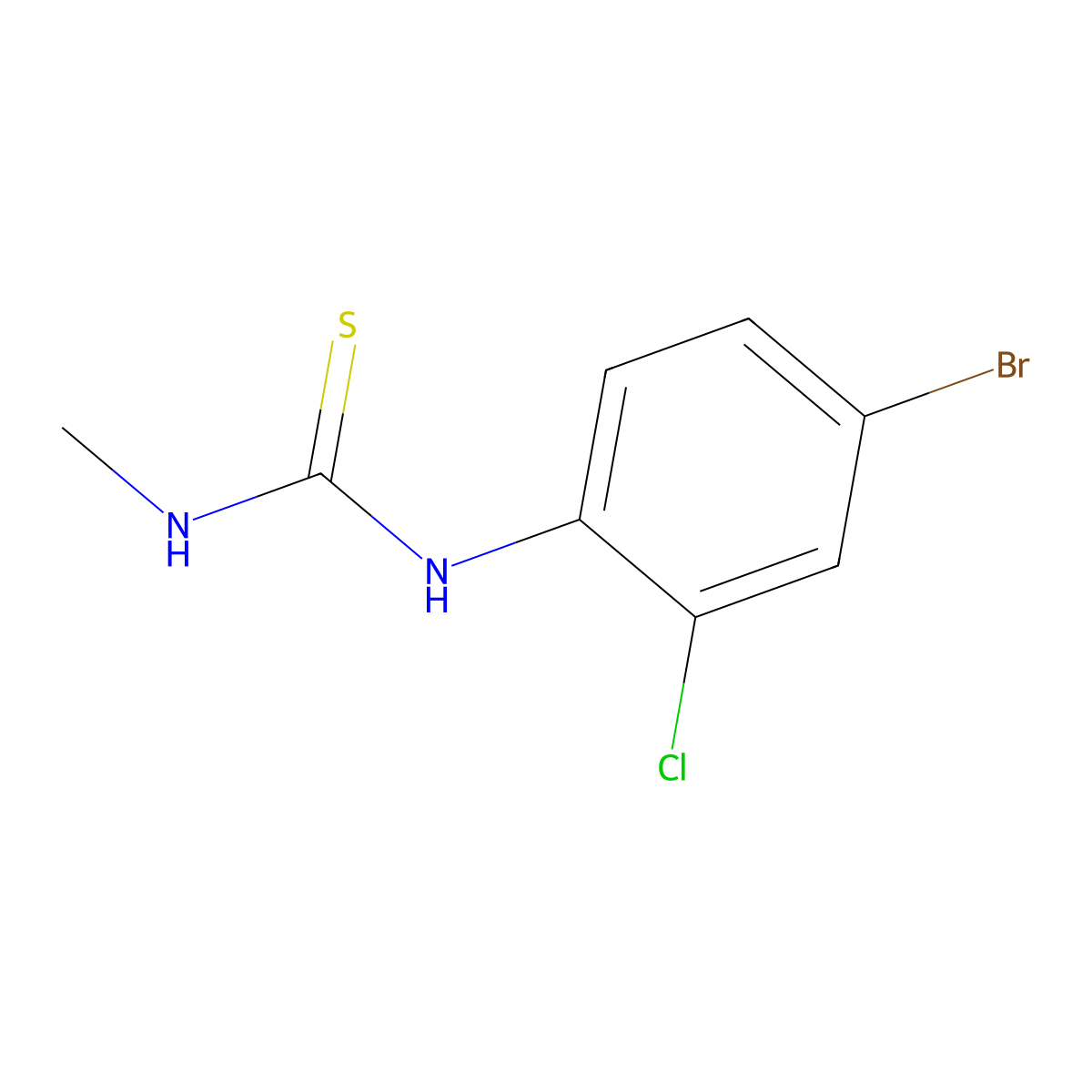 1-(4-Bromo-2-chlorophenyl)-3-methylthiourea molecular structure, CAS 838813-44-8