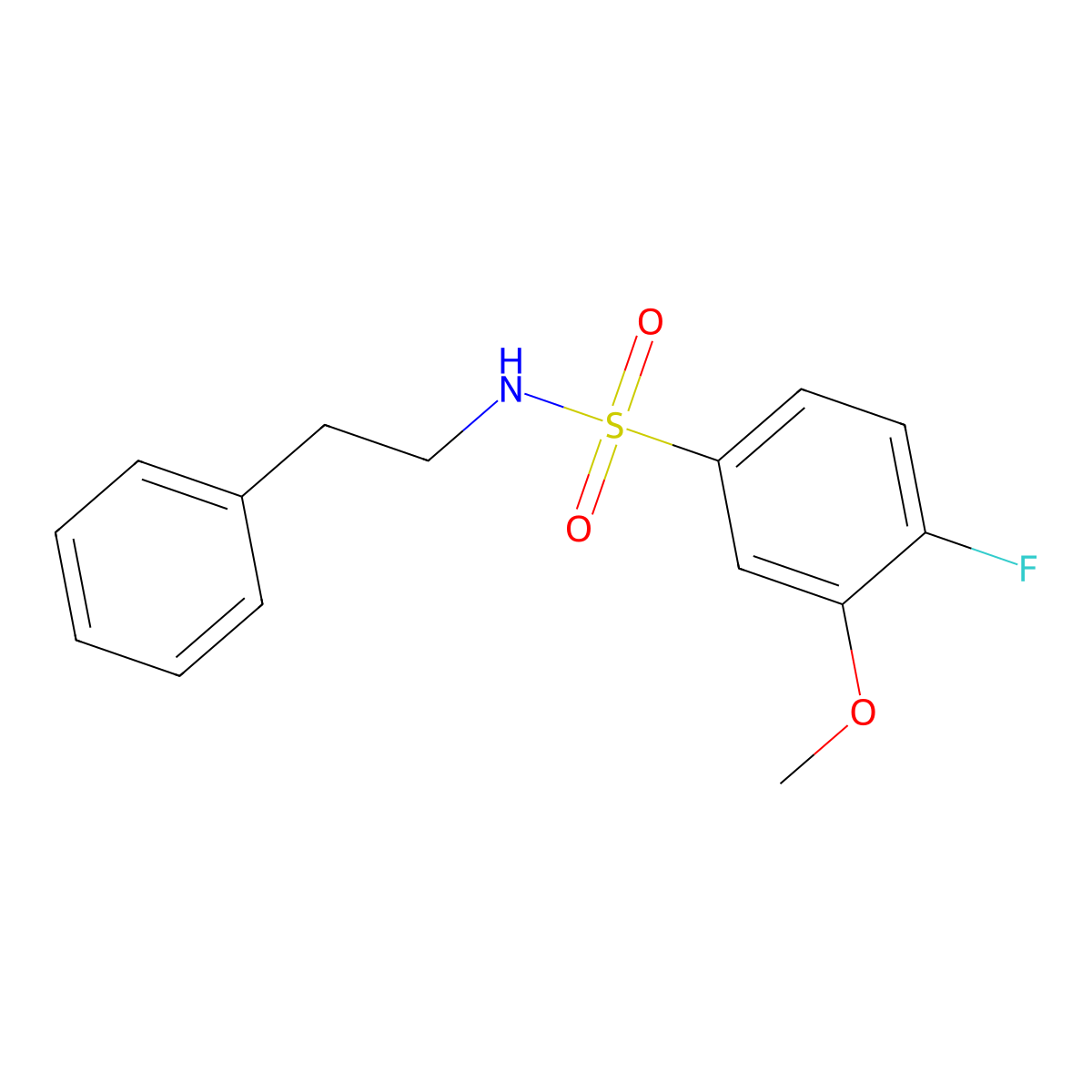 [(4-Fluoro-3-methoxyphenyl)sulfonyl](2-phenylethyl)amine molecular structure, CAS 838813-51-7