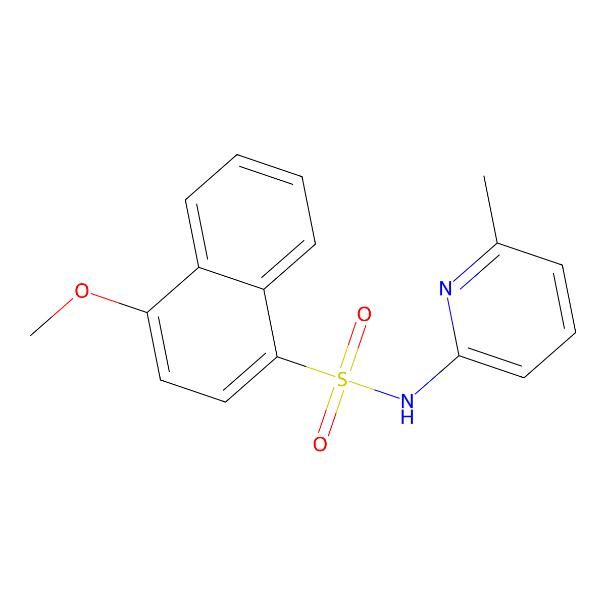 4-methoxy-N-(6-methylpyridin-2-yl)naphthalene-1-sulfonamide molecular structure, CAS 838814-71-4
