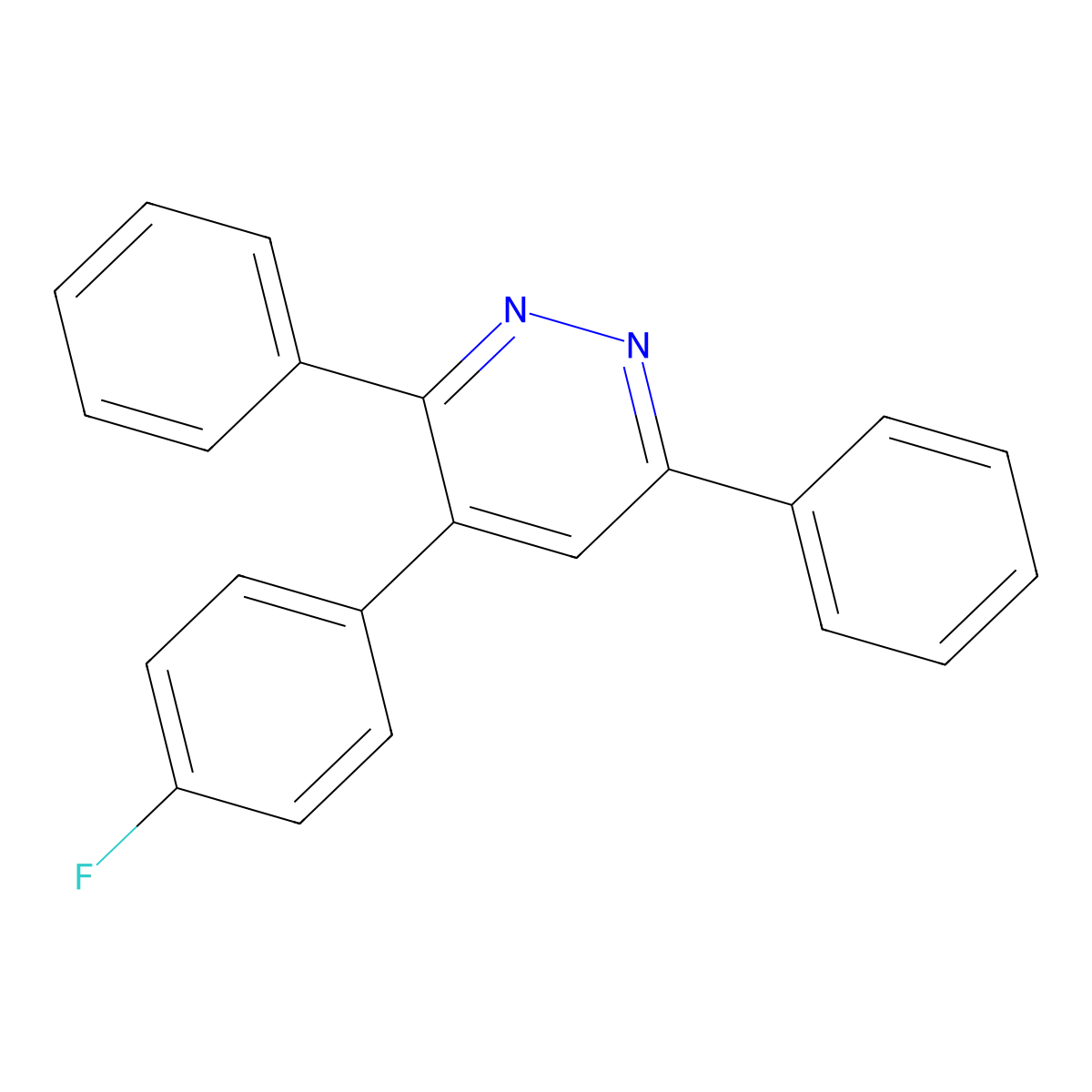 4-(4-Fluorophenyl)-3,6-diphenylpyridazine molecular structure, CAS 838814-77-0