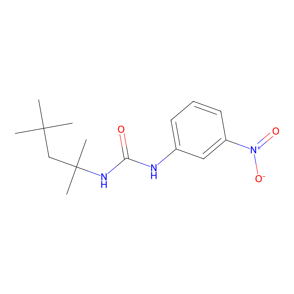 1-(3-Nitrophenyl)-3-(2,4,4-trimethylpentan-2-yl)urea molecular structure, CAS 838815-37-5