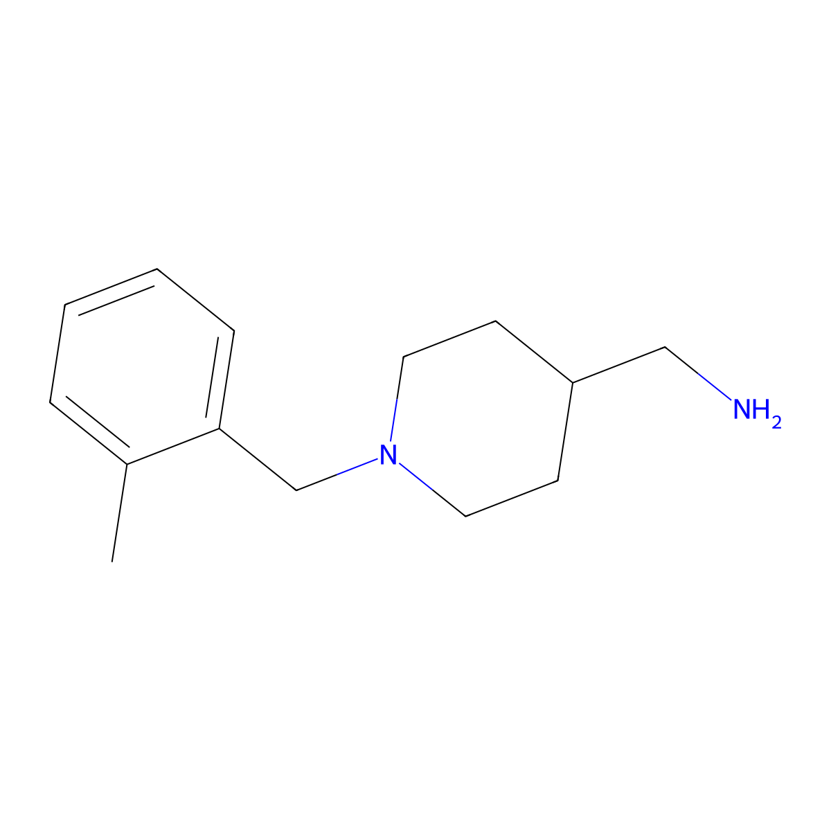 [1-(2-Methylbenzyl)piperidin-4-yl]methylamine molecular structure, CAS 838816-25-4