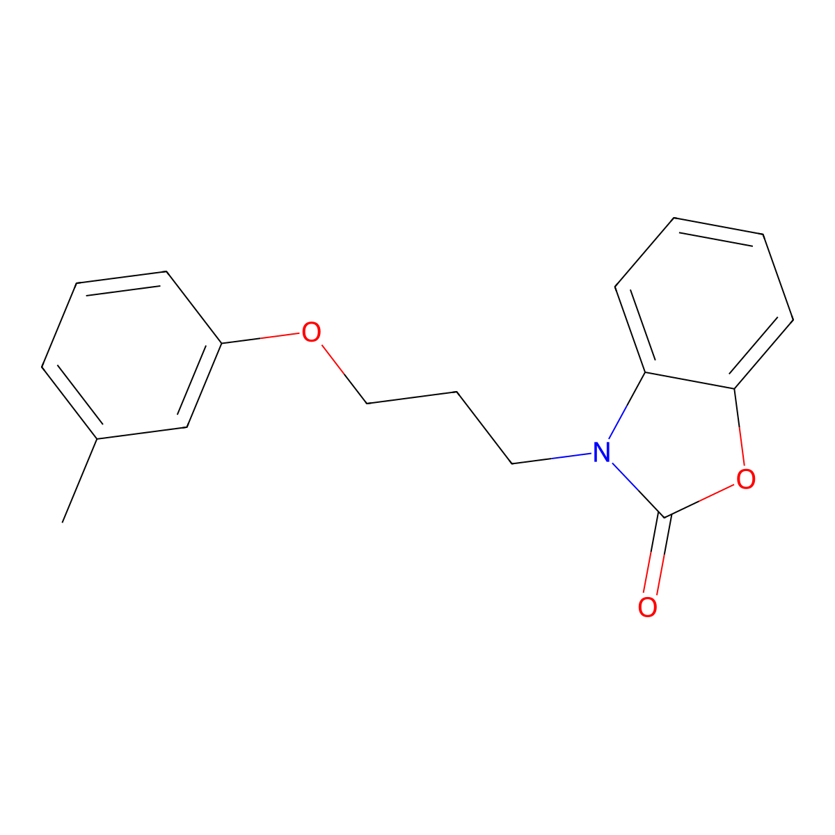 3-[3-(3-methylphenoxy)propyl]-1,3-benzoxazol-2(3H)-one molecular structure, CAS 838816-92-5