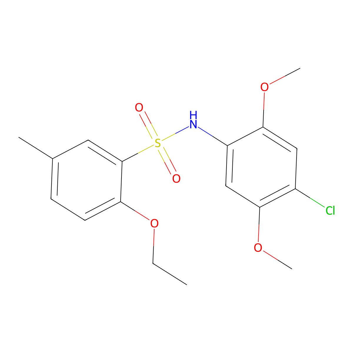 N-(4-chloro-2,5-dimethoxyphenyl)-2-ethoxy-5-methylbenzenesulfonamide molecular structure, CAS 838817-98-4