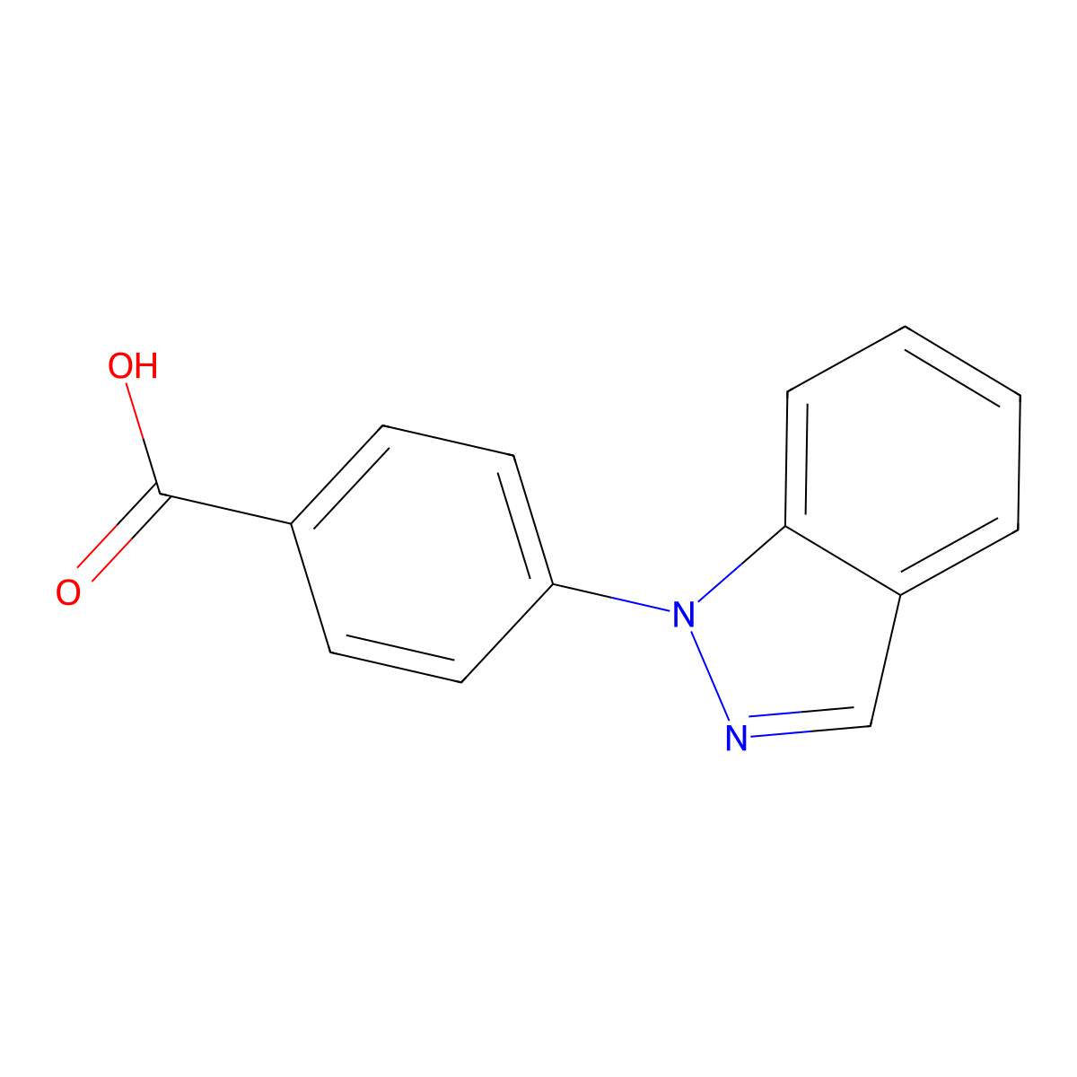 4-(1h-Indazol-1-yl)benzoic acid molecular structure, CAS 838820-85-2