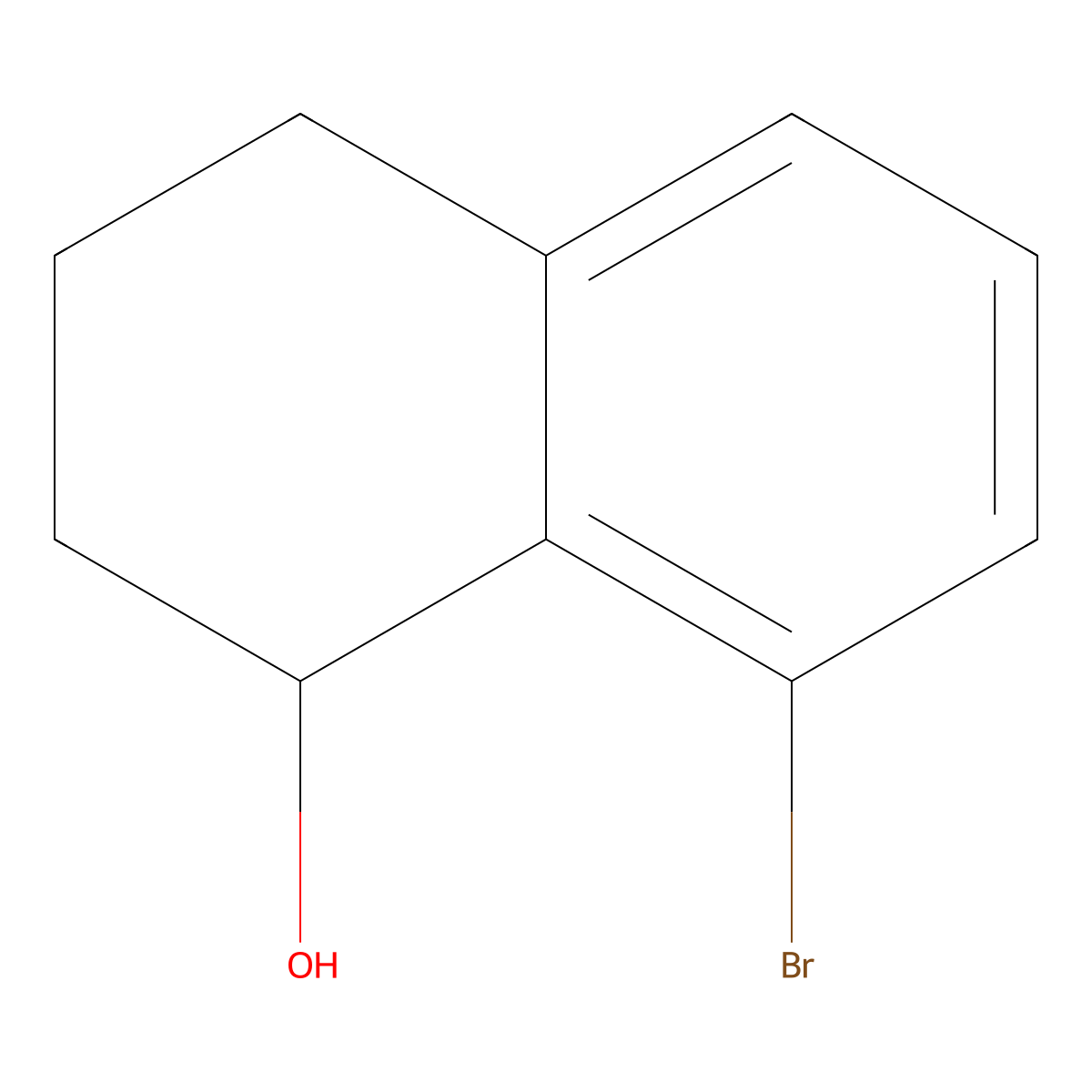 8-Bromo-1,2,3,4-tetrahydronaphthalen-1-ol molecular structure, CAS 838821-08-2