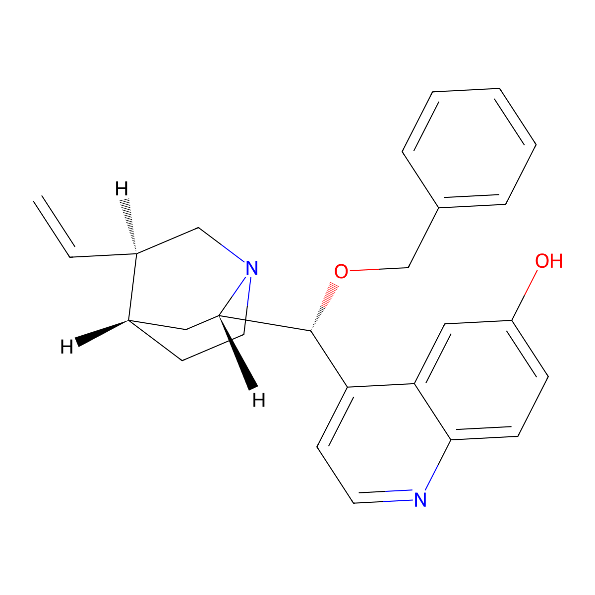 (8alpha,9R)-9-(Phenylmethoxy)cinchonan-6'-ol molecular structure, CAS 838821-39-9