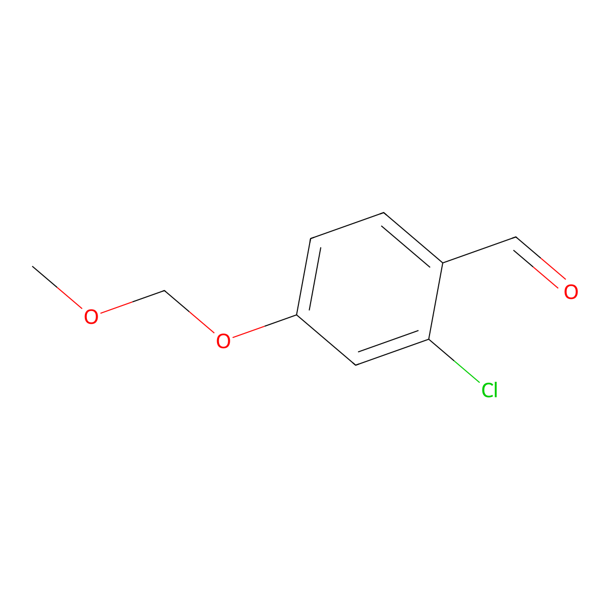 2-Chloro-4-(methoxymethoxy)benzaldehyde molecular structure, CAS 838822-86-9