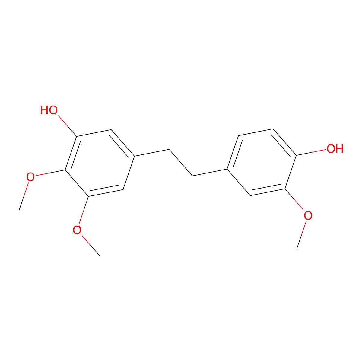 3,4'-Dihydroxy-3',4,5-Trimethoxybibenzyl molecular structure, CAS 838826-34-9