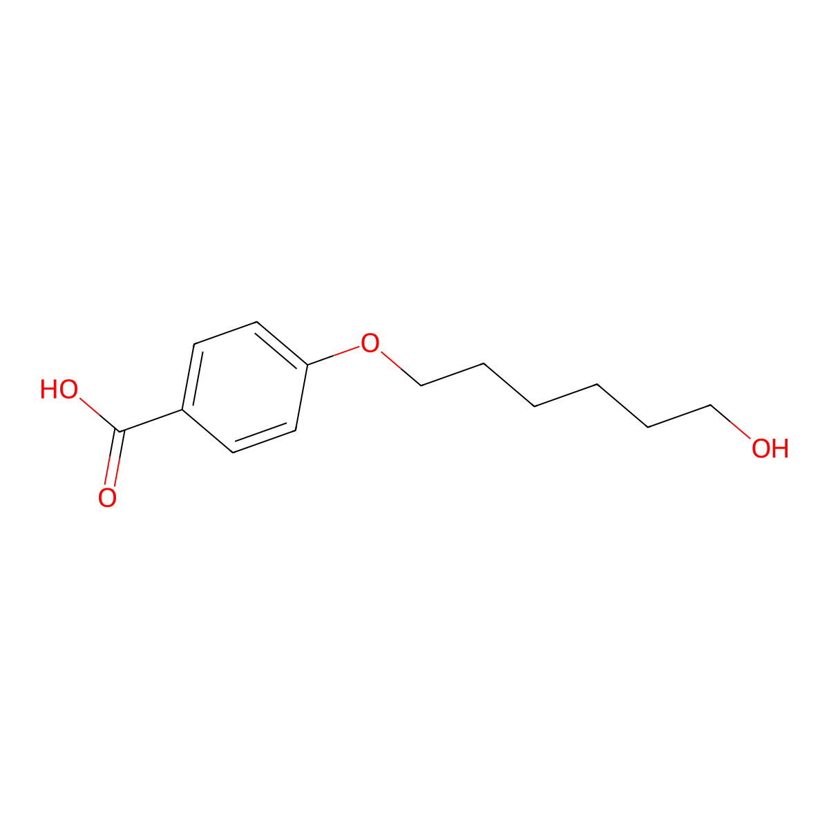 4-(6-Hydroxyhexyloxy)benzoic acid molecular structure, CAS 83883-25-4