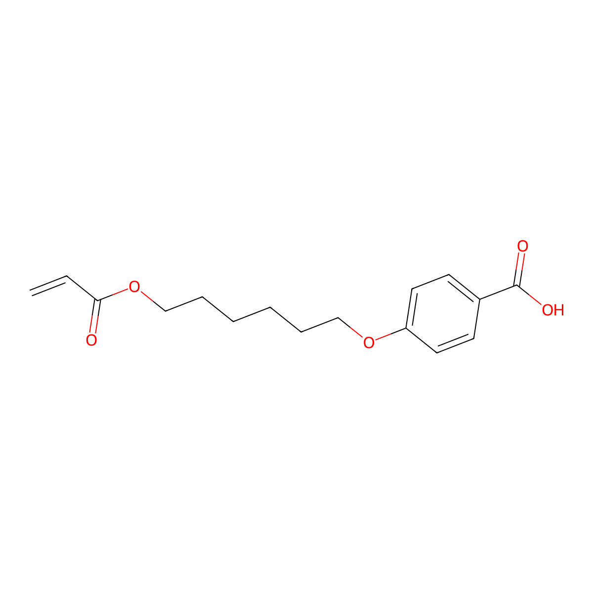 4-((6-(Acryloyloxy)hexyl)oxy)benzoic acid molecular structure, CAS 83883-26-5
