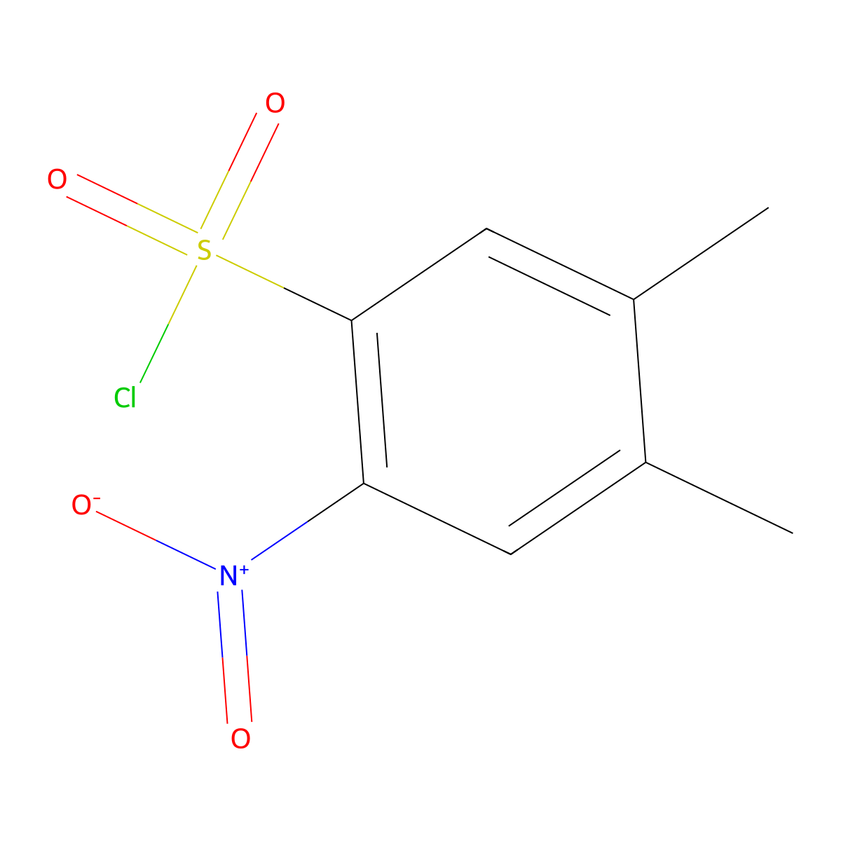 4,5-Dimethyl-2-nitrobenzene-1-sulfonyl chloride molecular structure, CAS 838840-90-7