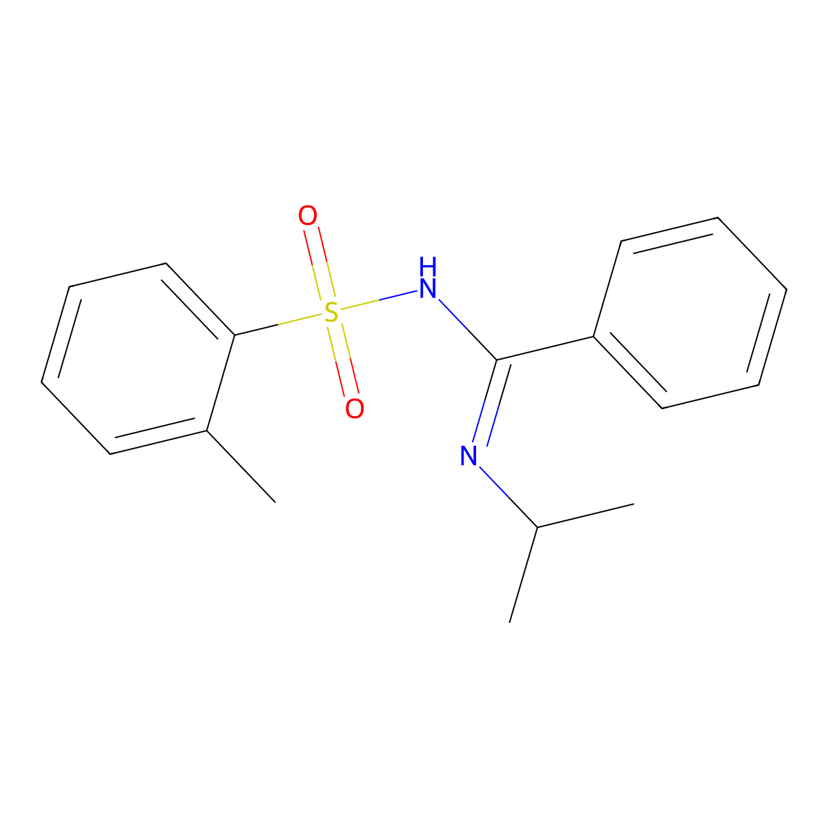 (Z)-N-isopropyl-N'-(o-tolylsulfonyl)benzimidamide molecular structure, CAS 838842-59-4