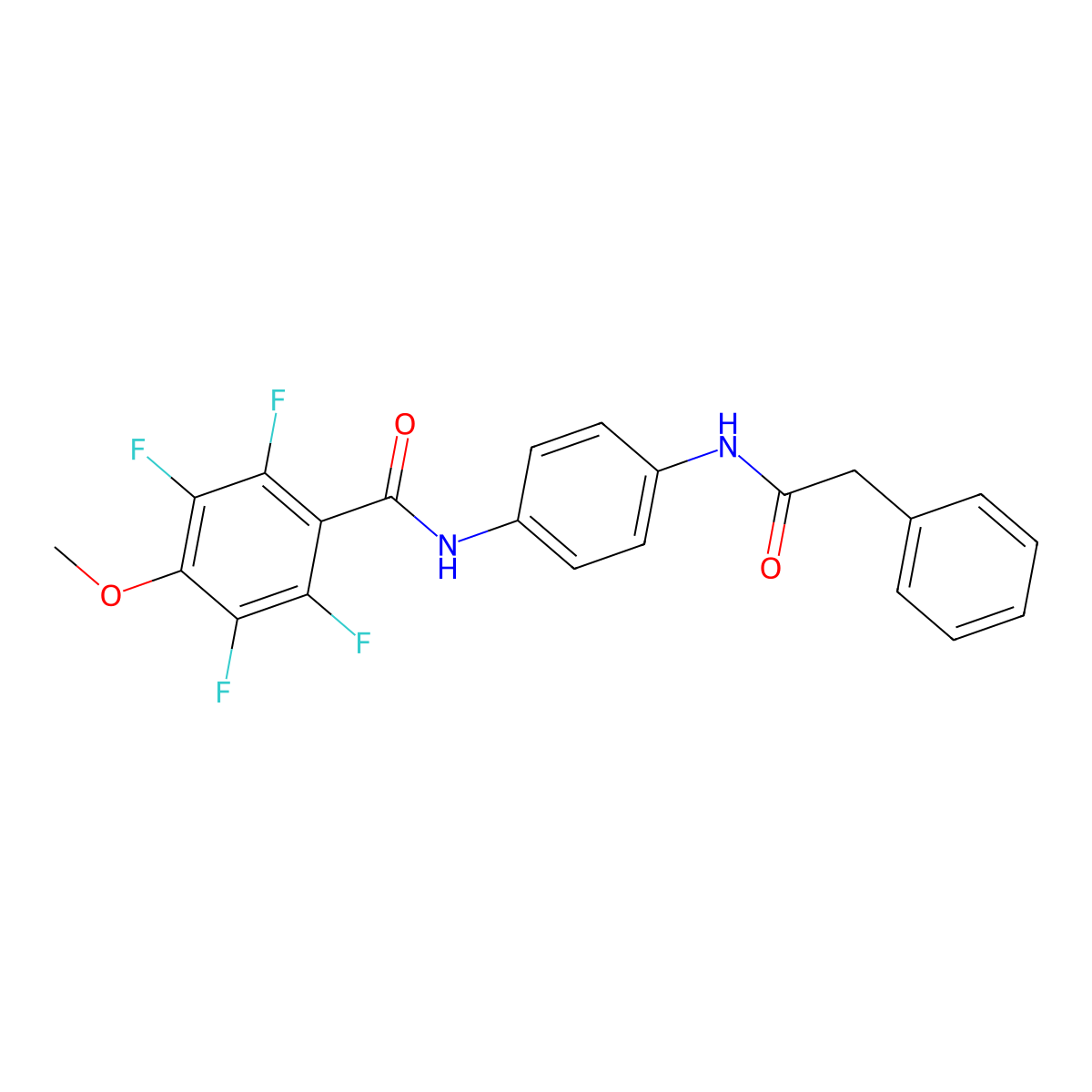 2,3,5,6-tetrafluoro-4-methoxy-N-{4-[(phenylacetyl)amino]phenyl}benzamide molecular structure, CAS 838843-50-8