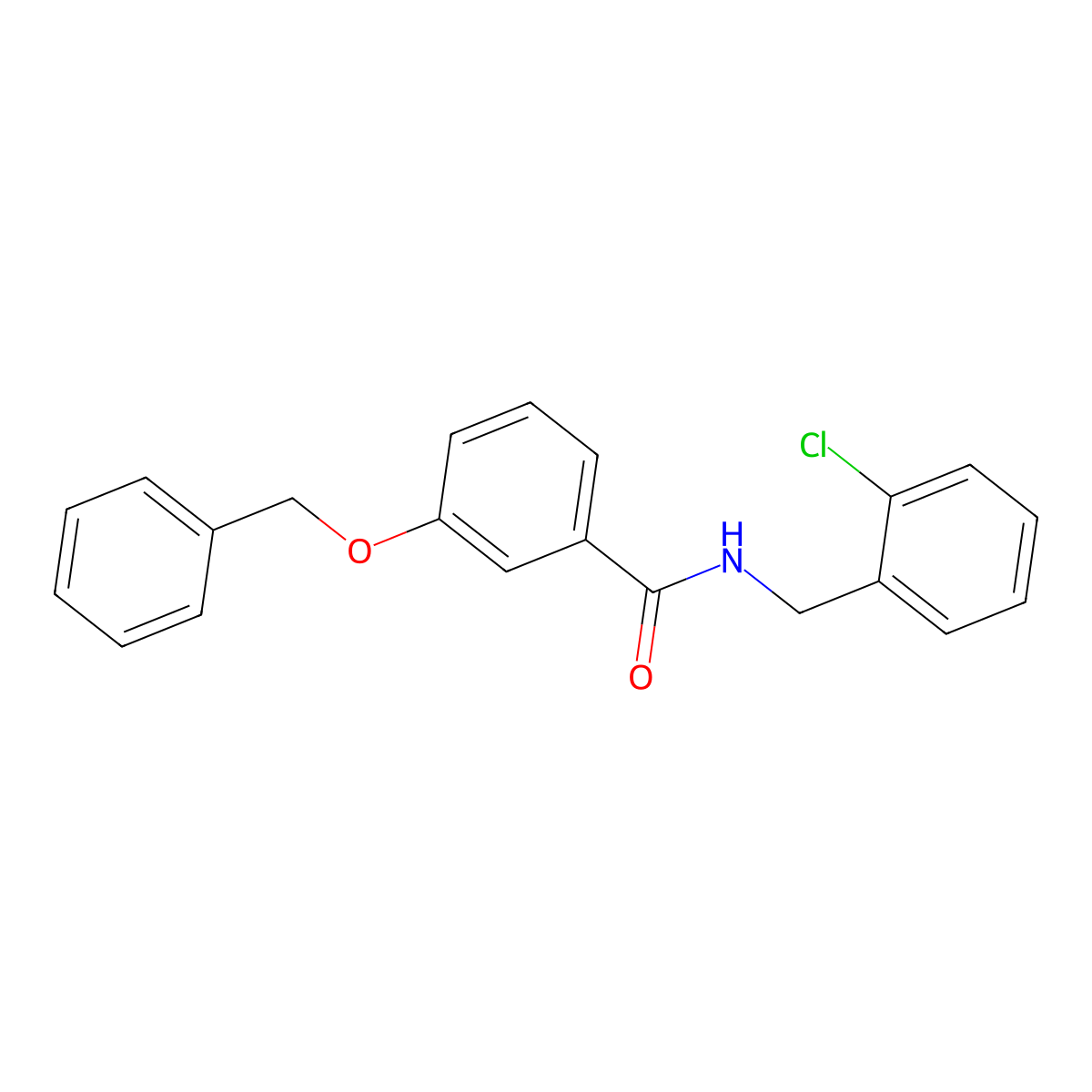 3-(benzyloxy)-N-(2-chlorobenzyl)benzamide molecular structure, CAS 838844-04-5