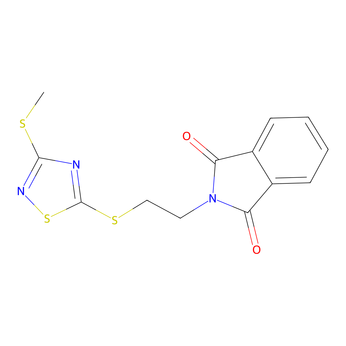 2-[2-[(3-Methylsulfanyl-1,2,4-thiadiazol-5-yl)sulfanyl]ethyl]isoindole-1,3-dione molecular structure, CAS 838844-08-9