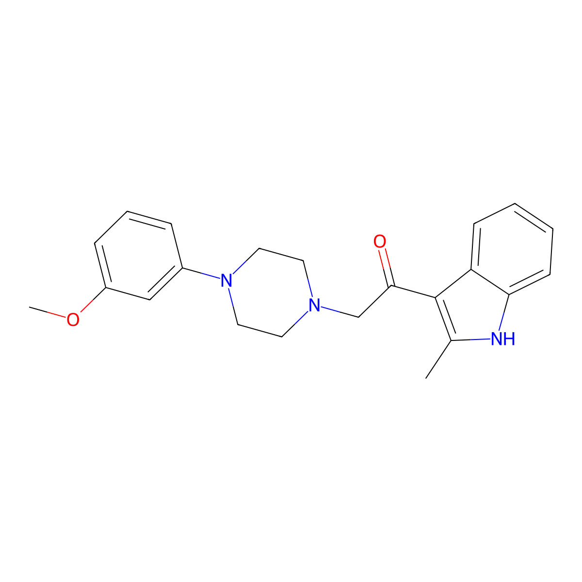 2-[4-(3-methoxyphenyl)piperazin-1-yl]-1-(2-methyl-1H-indol-3-yl)ethanone molecular structure, CAS 838844-46-5