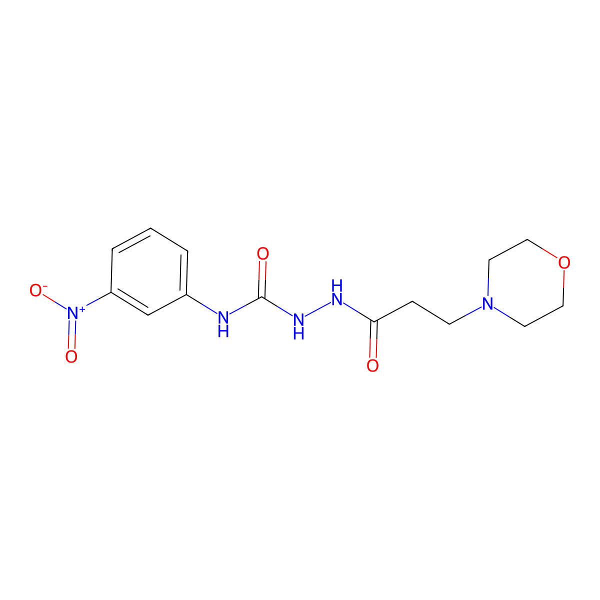 1-(3-Morpholin-4-ylpropanoylamino)-3-(3-nitrophenyl)urea molecular structure, CAS 838844-67-0
