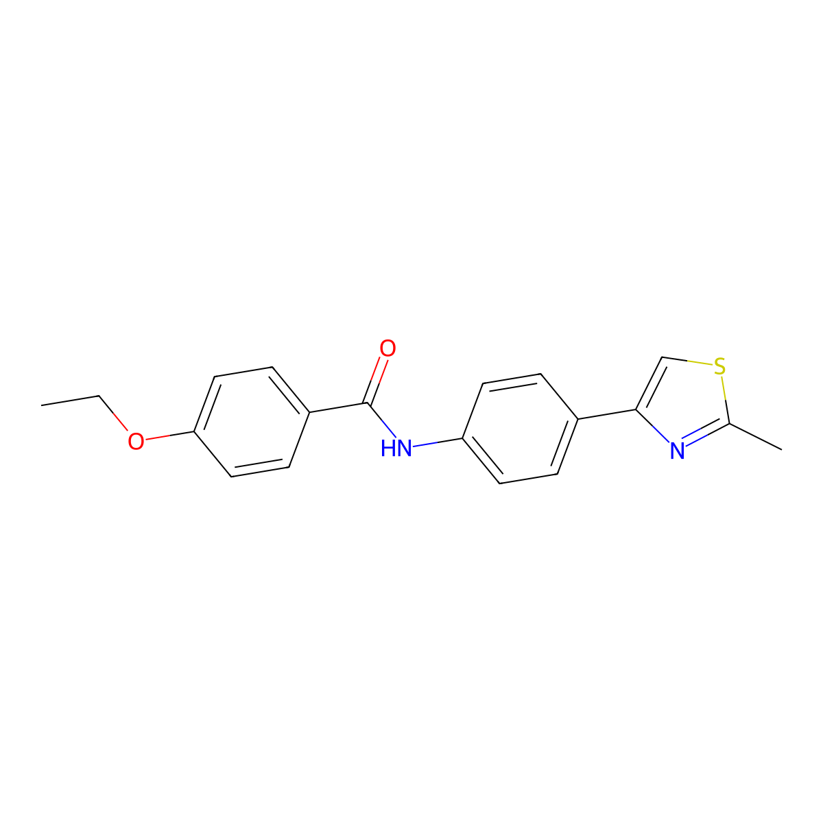 4-ethoxy-N-[4-(2-methyl-1,3-thiazol-4-yl)phenyl]benzamide molecular structure, CAS 838844-85-2