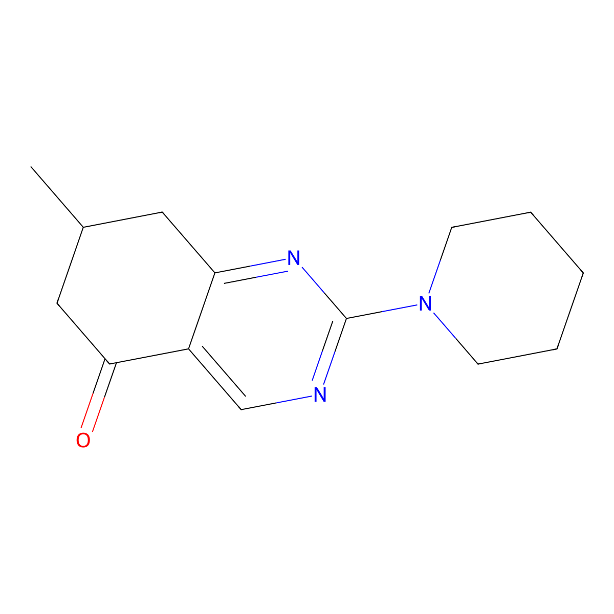 7-Methyl-2-piperidyl-6,7,8-trihydroquinazolin-5-one molecular structure, CAS 838850-09-2