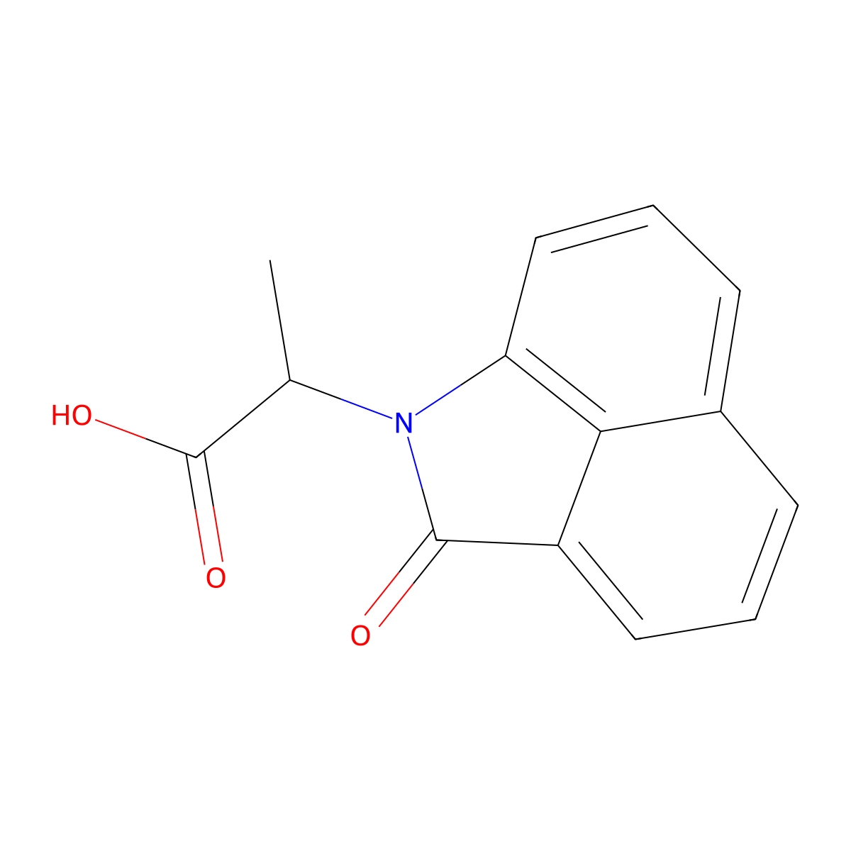 2-(2-oxobenzo[cd]indol-1(2H)-yl)propanoic acid molecular structure, CAS 838850-72-9