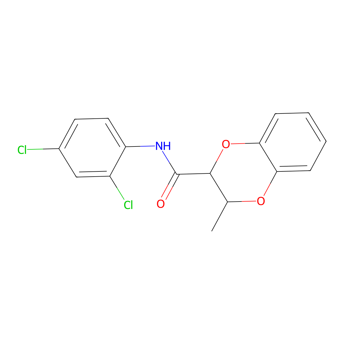 N-(2,4-dichlorophenyl)-2-methyl-2,3-dihydro-1,4-benzodioxine-3-carboxamide molecular structure, CAS 838851-08-4