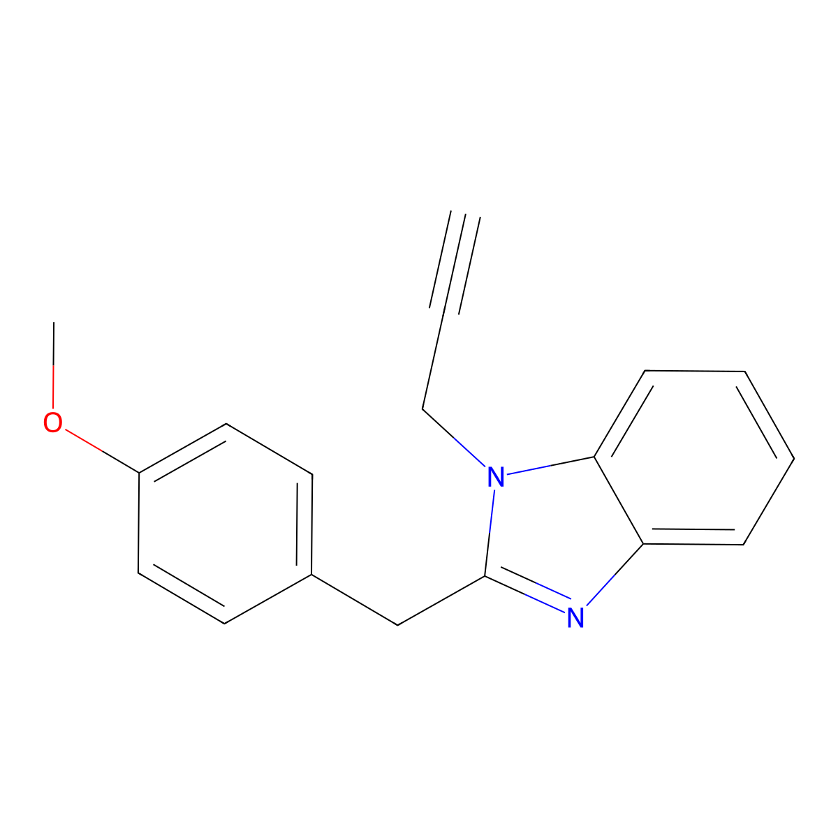 2-[(4-Methoxyphenyl)methyl]-1-prop-2-ynylbenzimidazole molecular structure, CAS 838851-17-5
