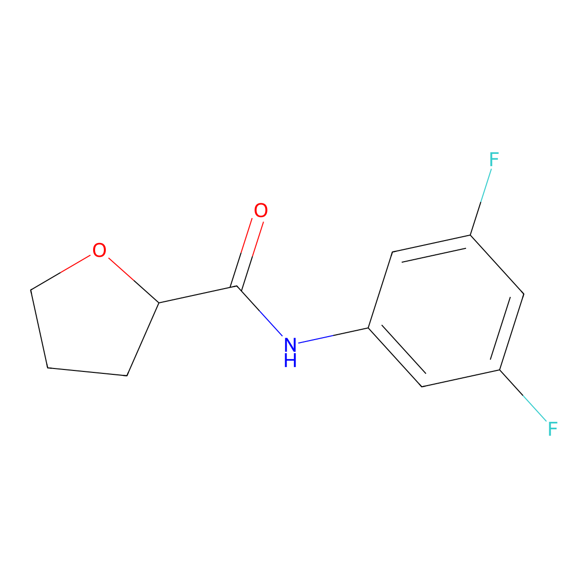 N-(3,5-difluorophenyl)tetrahydrofuran-2-carboxamide molecular structure, CAS 838851-68-6