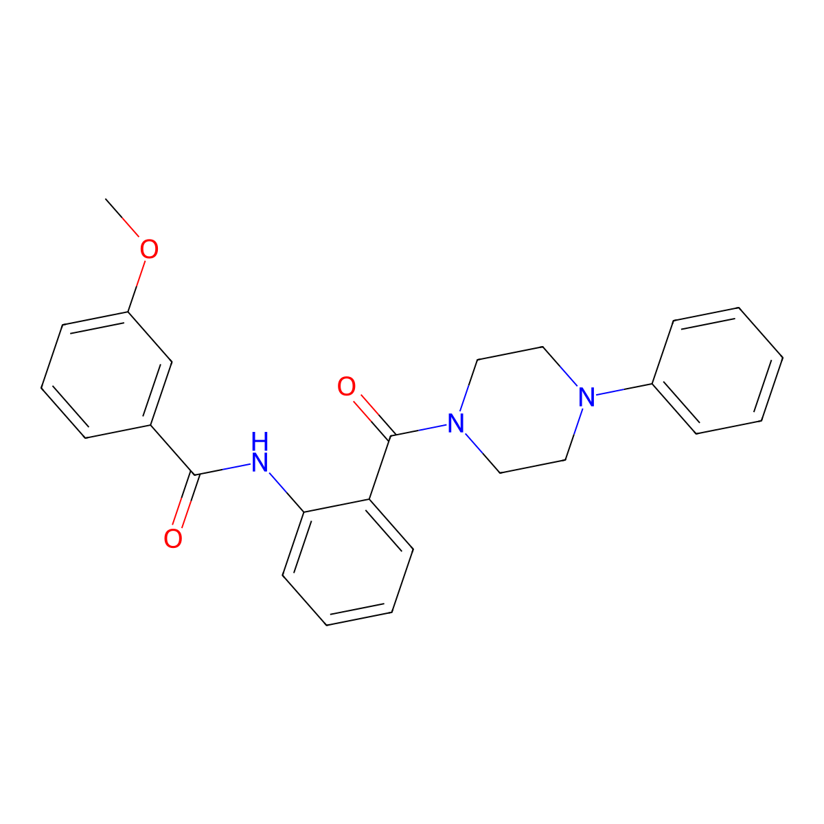 3-methoxy-N-[2-(4-phenylpiperazine-1-carbonyl)phenyl]benzamide molecular structure, CAS 838851-79-9