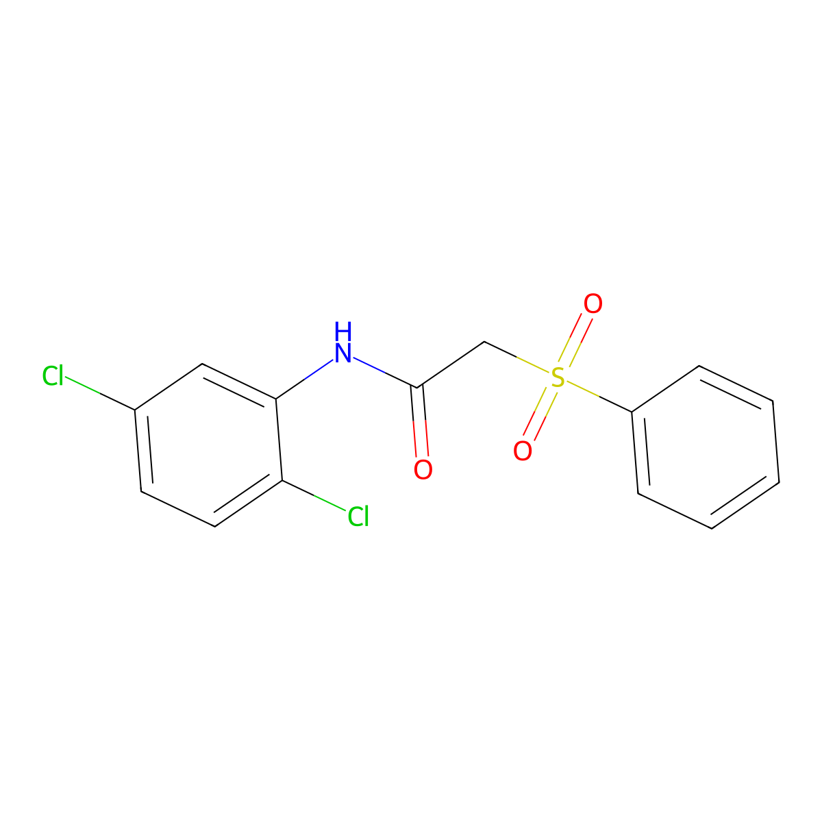 N-(2,5-dichlorophenyl)-2-(phenylsulfonyl)acetamide molecular structure, CAS 838851-82-4