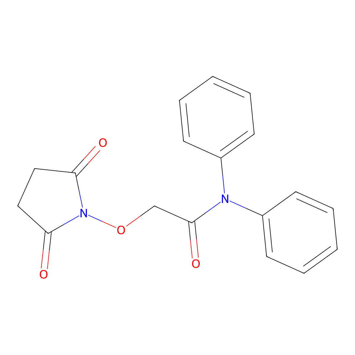 2-(2,5-dioxopyrrolidin-1-yl)oxy-N,N-diphenylacetamide molecular structure, CAS 838851-96-0
