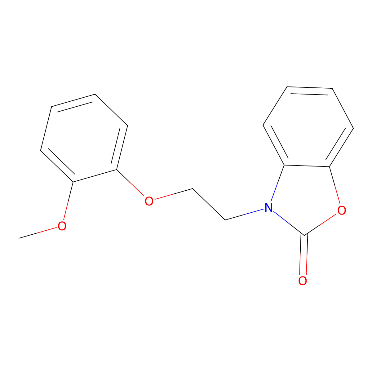 3-(2-(2-methoxyphenoxy)ethyl)benzo[d]oxazol-2(3H)-one molecular structure, CAS 838852-00-9