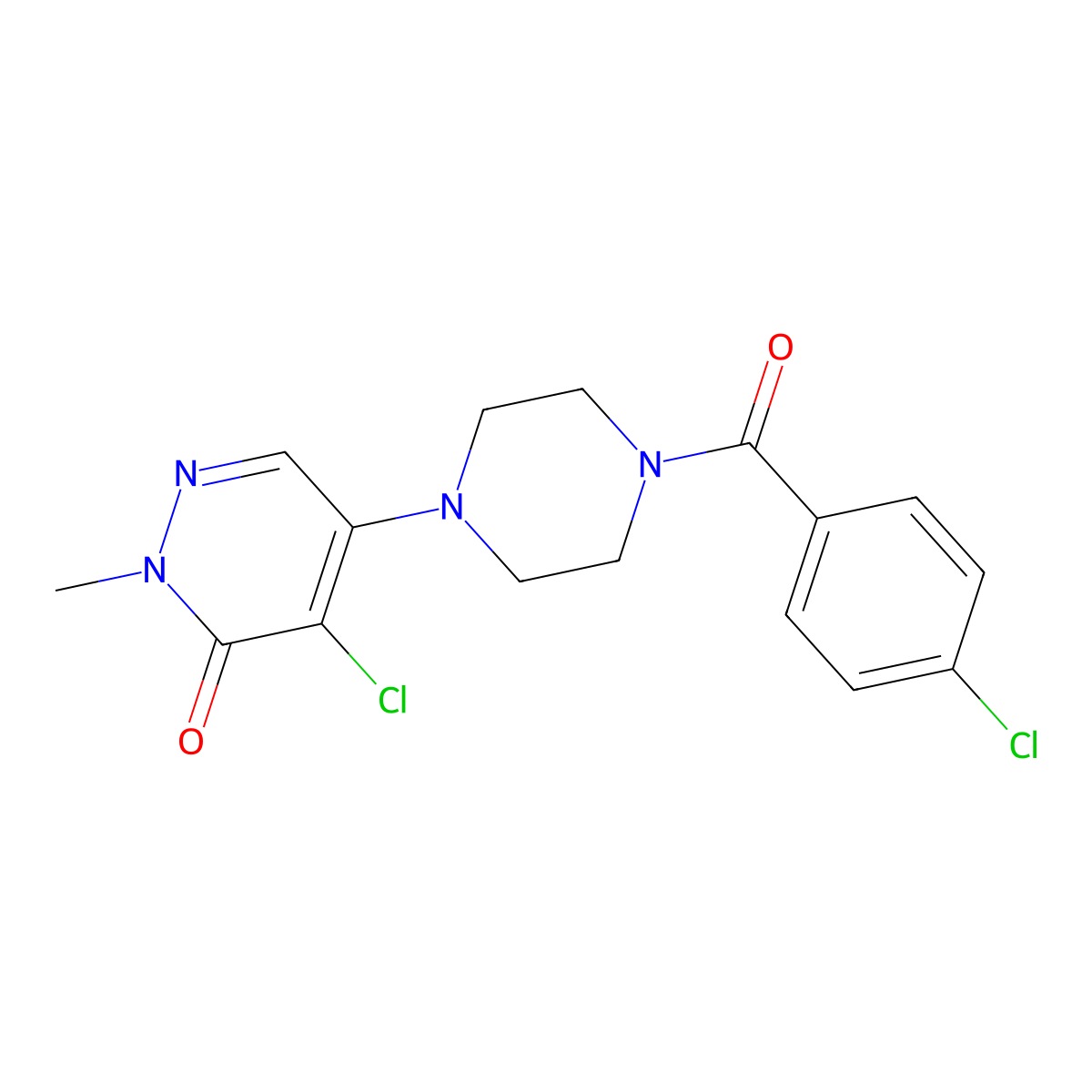 4-chloro-5-{4-[(4-chlorophenyl)carbonyl]piperazin-1-yl}-2-methylpyridazin-3(2H)-one molecular structure, CAS 838852-01-0