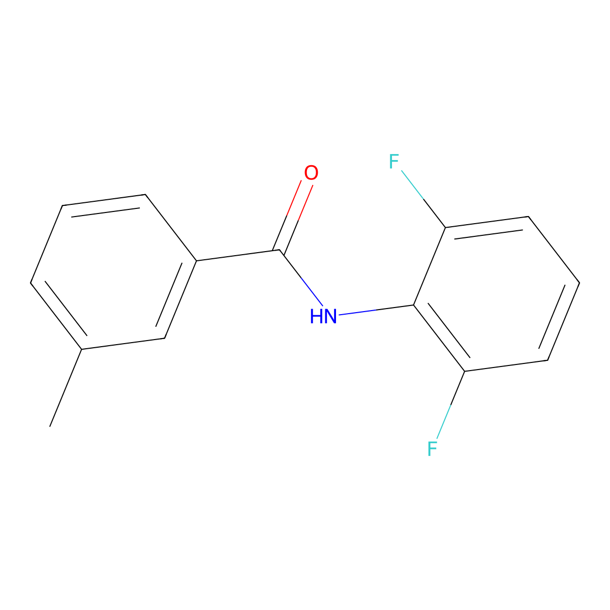 N-(2,6-difluorophenyl)-3-methylbenzamide molecular structure, CAS 838852-23-6