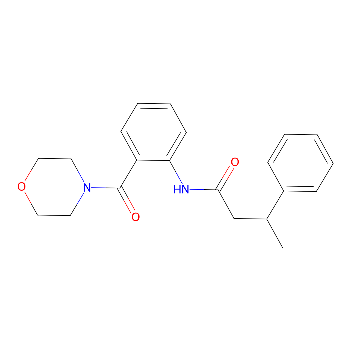 N-[2-(morpholin-4-ylcarbonyl)phenyl]-3-phenylbutanamide molecular structure, CAS 838865-09-1