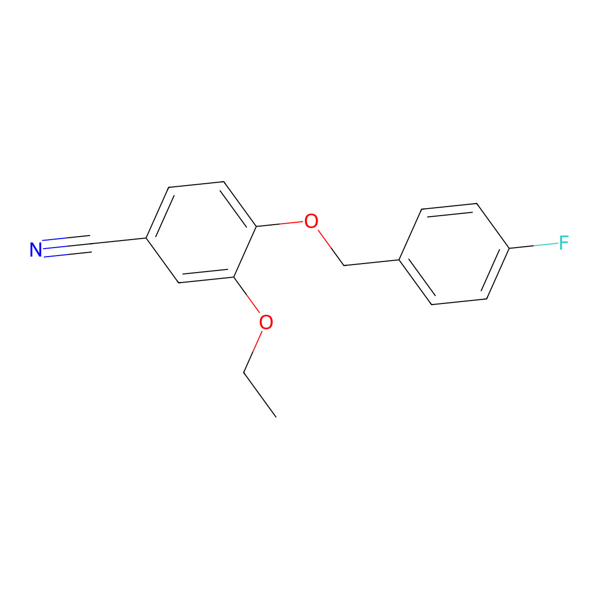 3-Ethoxy-4-[(4-fluorophenyl)methoxy]benzonitrile molecular structure, CAS 838865-13-7