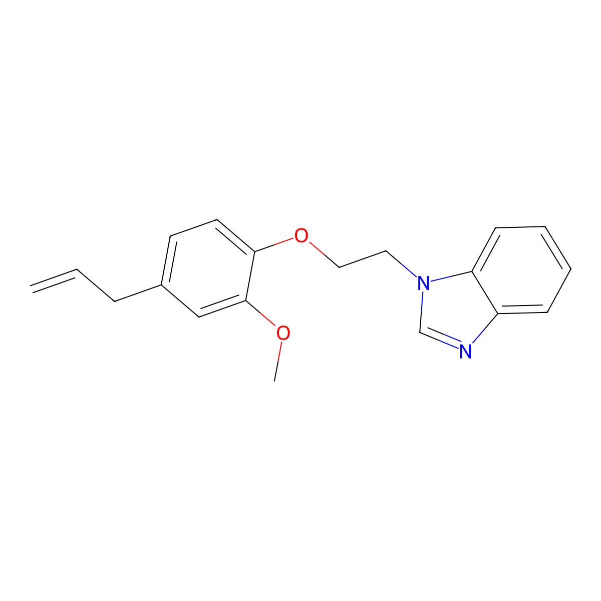 1-(2-(4-allyl-2-methoxyphenoxy)ethyl)-1H-benzo[d]imidazole molecular structure, CAS 838865-25-1
