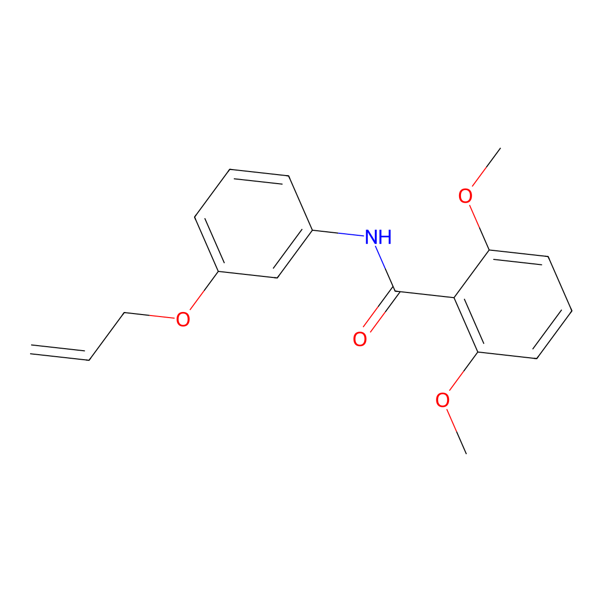 2,6-dimethoxy-N-(3-prop-2-enoxyphenyl)benzamide molecular structure, CAS 838865-47-7