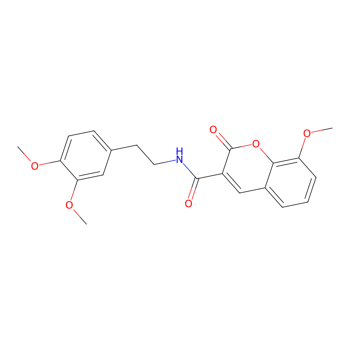 N-[2-(3,4-dimethoxyphenyl)ethyl]-8-methoxy-2-oxo-2H-chromene-3-carboxamide molecular structure, CAS 838866-32-3