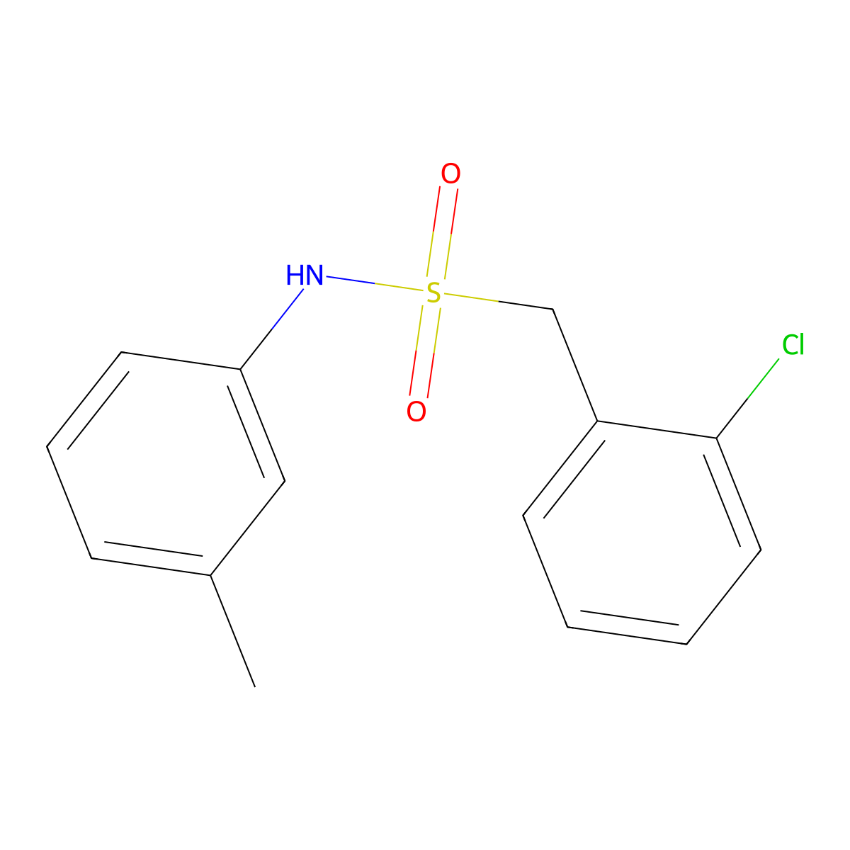1-(2-chlorophenyl)-N-(3-methylphenyl)methanesulfonamide molecular structure, CAS 838866-61-8