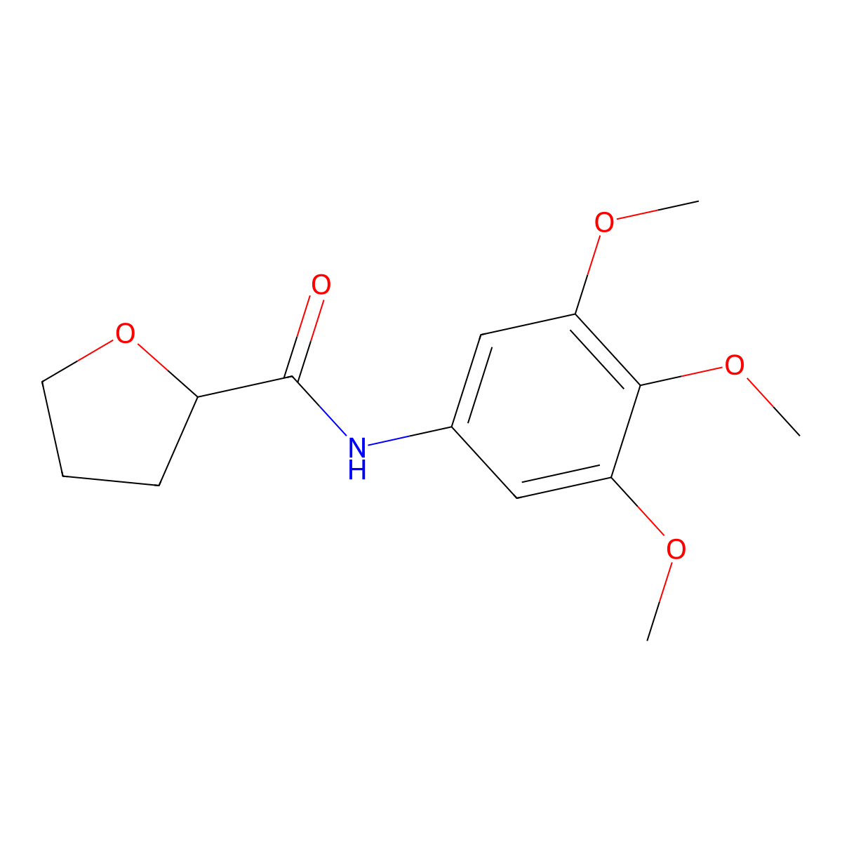 N-(3,4,5-trimethoxyphenyl)oxolane-2-carboxamide molecular structure, CAS 838866-87-8